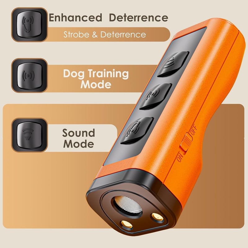 VUL Dog Bark Deterrent Devices 2 Pack,Anti Barking Device for Dogs(Own Or Neighbour'S Dog), Long Range Ultrasonic 50ft, Alternative to Painful Dog Training Collars and Bark Collars,Dogs Training - Image 2